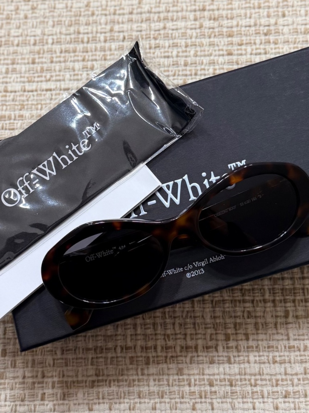 OFF-WHITE tortoise shell sunglasses